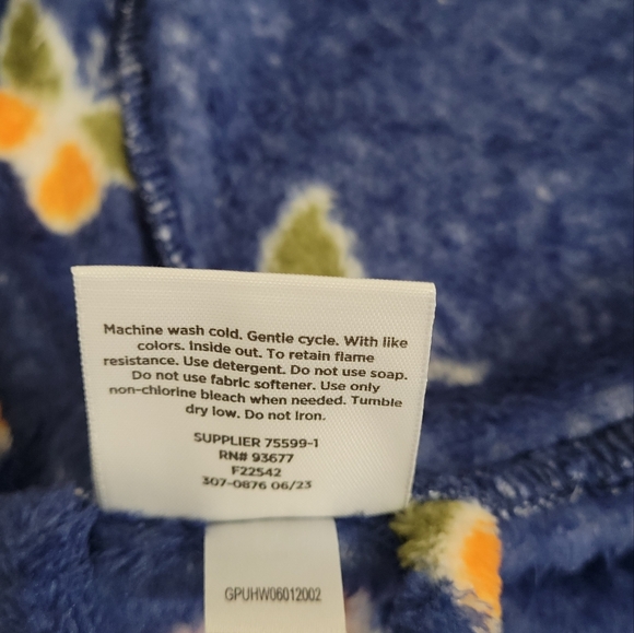 Okie Dokie Toddler Girls Mid Length Long Sleeve Hooded Butterfly Robe Blue 6X - Picture 6 of 11